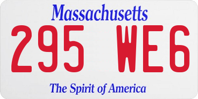 MA license plate 295WE6