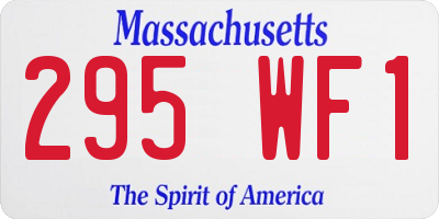 MA license plate 295WF1