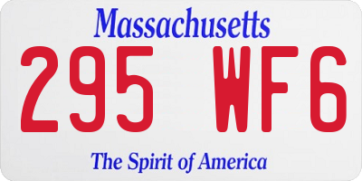 MA license plate 295WF6