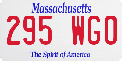 MA license plate 295WG0