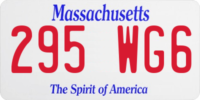 MA license plate 295WG6