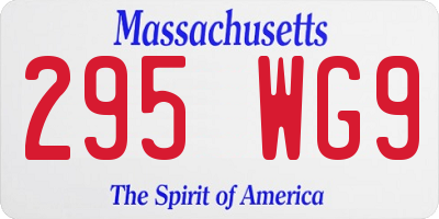MA license plate 295WG9