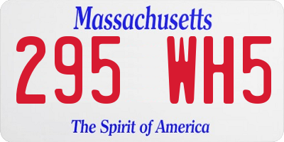 MA license plate 295WH5