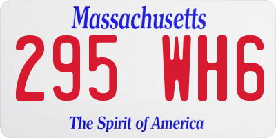 MA license plate 295WH6
