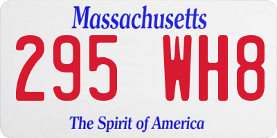MA license plate 295WH8