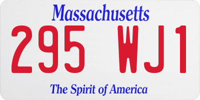 MA license plate 295WJ1