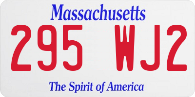 MA license plate 295WJ2