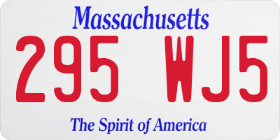 MA license plate 295WJ5