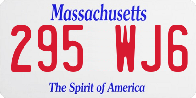 MA license plate 295WJ6