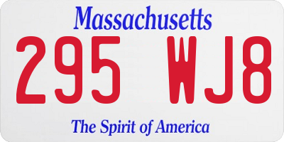 MA license plate 295WJ8