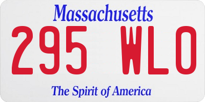 MA license plate 295WL0