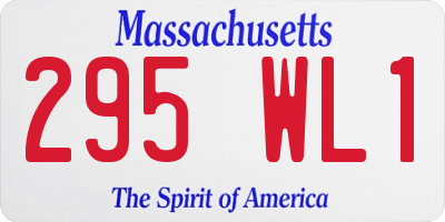 MA license plate 295WL1