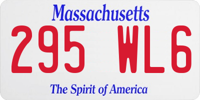 MA license plate 295WL6