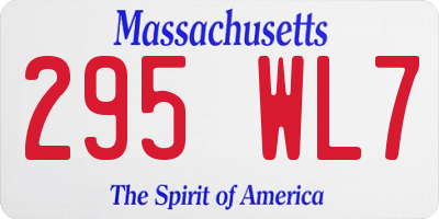 MA license plate 295WL7