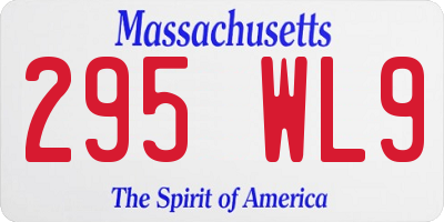 MA license plate 295WL9