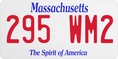 MA license plate 295WM2