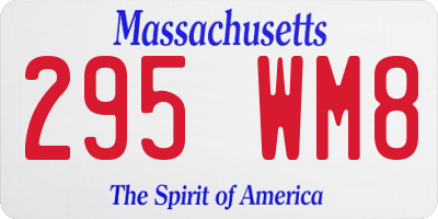 MA license plate 295WM8