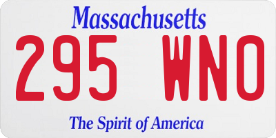 MA license plate 295WN0