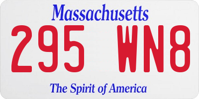 MA license plate 295WN8