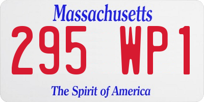 MA license plate 295WP1