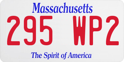 MA license plate 295WP2