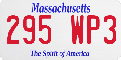 MA license plate 295WP3