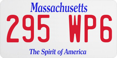 MA license plate 295WP6