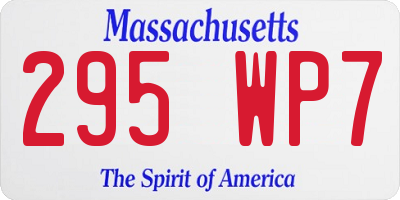 MA license plate 295WP7