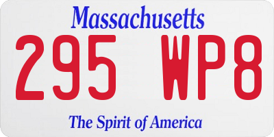 MA license plate 295WP8