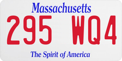 MA license plate 295WQ4