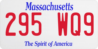 MA license plate 295WQ9