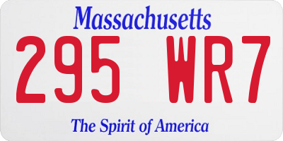 MA license plate 295WR7