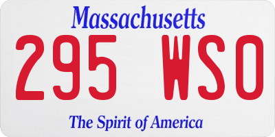 MA license plate 295WS0