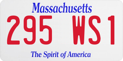 MA license plate 295WS1