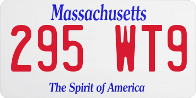 MA license plate 295WT9
