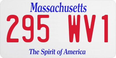 MA license plate 295WV1