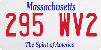 MA license plate 295WV2