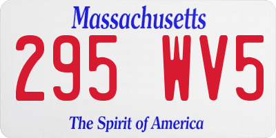 MA license plate 295WV5