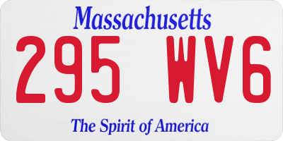 MA license plate 295WV6