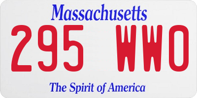 MA license plate 295WW0