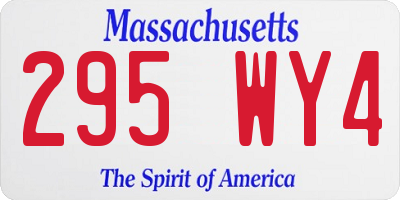 MA license plate 295WY4