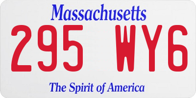 MA license plate 295WY6