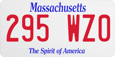 MA license plate 295WZ0