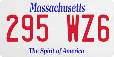 MA license plate 295WZ6