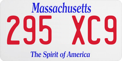 MA license plate 295XC9