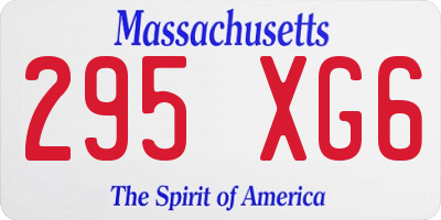 MA license plate 295XG6