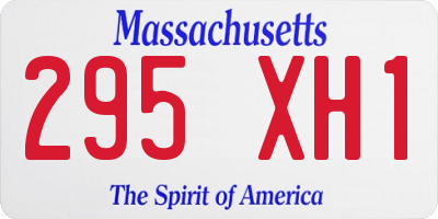 MA license plate 295XH1
