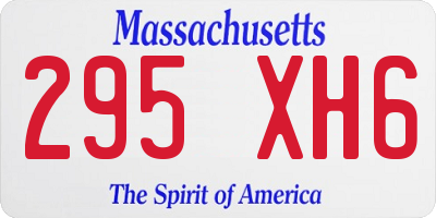 MA license plate 295XH6