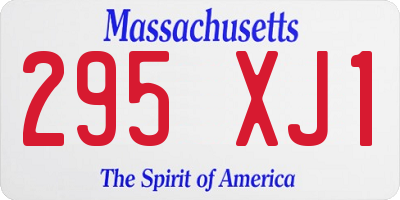 MA license plate 295XJ1