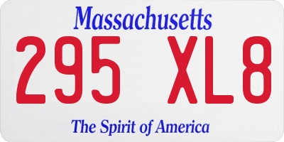 MA license plate 295XL8